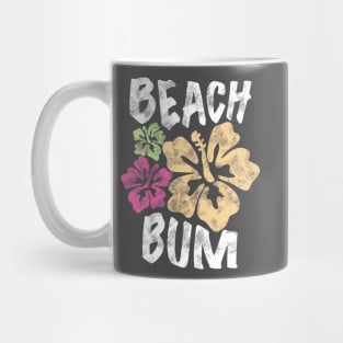 Vintage Y2K Beach Bum Hibiscus Flower Pattern Mug